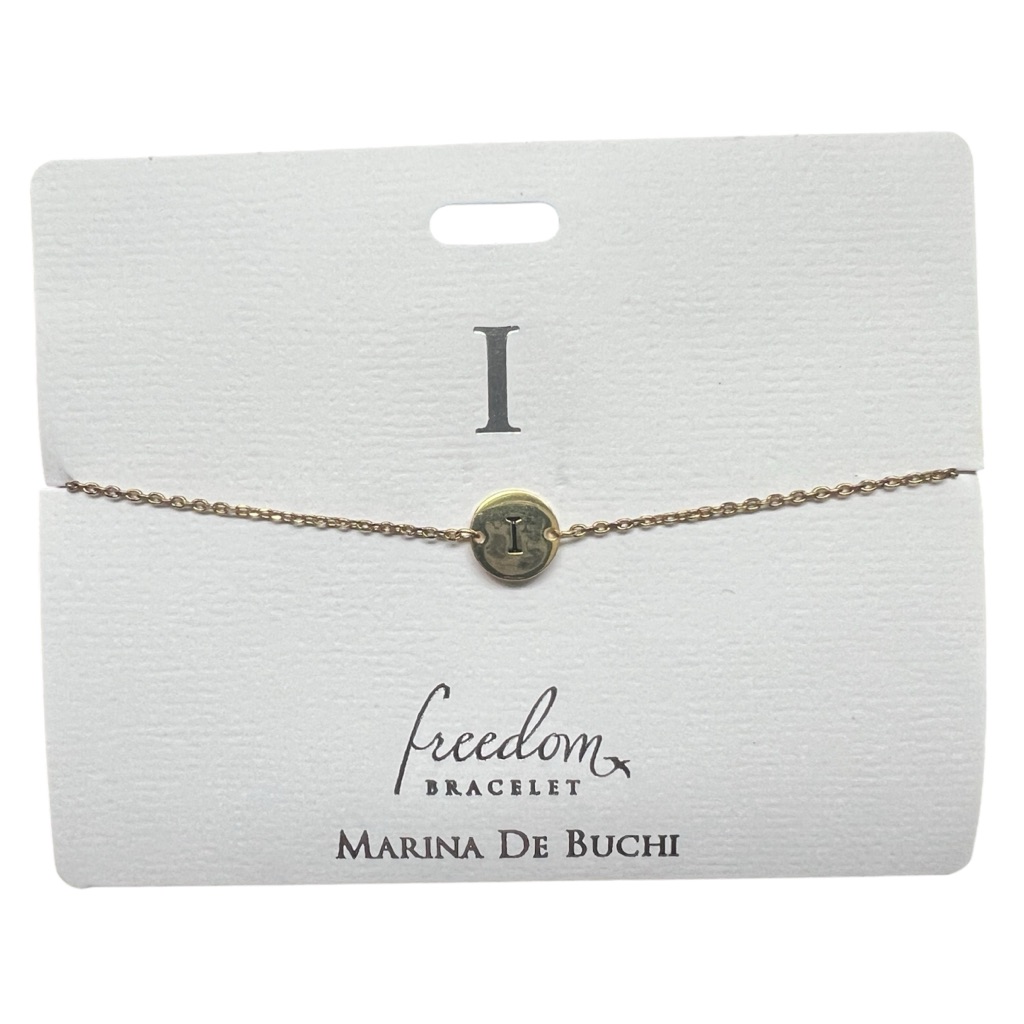 Marina De Buchi Initial Letter I Bracelet: Bespoke Jewelry Freedom Bracelet Nwt
